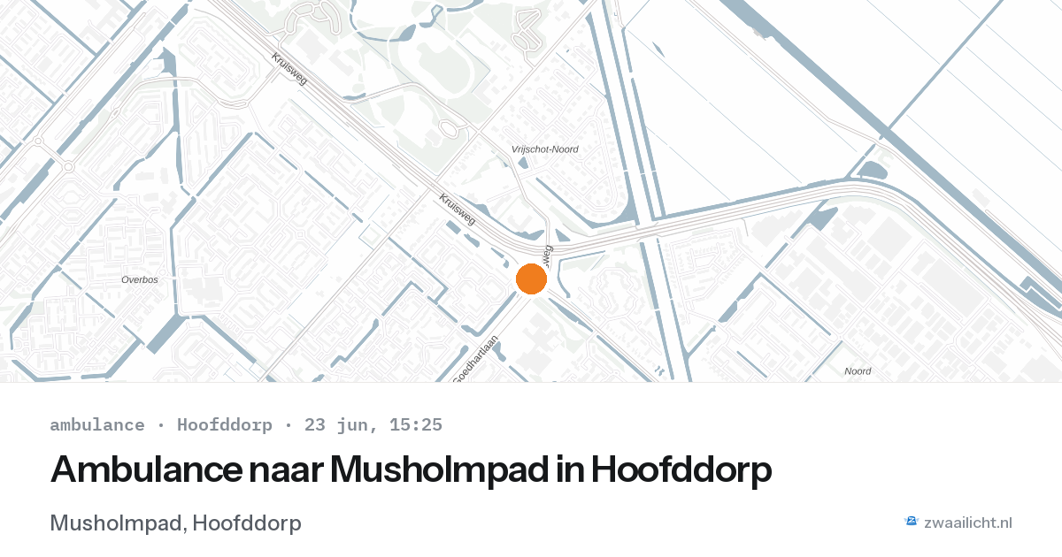 Ambulance naar Musholmpad in Hoofddorp — 23 jun 2026