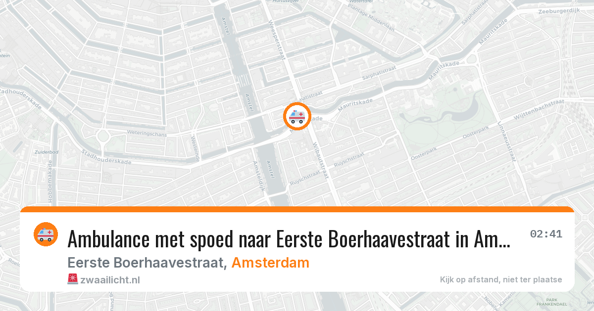 Ambulance met spoed naar Eerste Boerhaavestraat in Amsterdam — 28 apr 2026