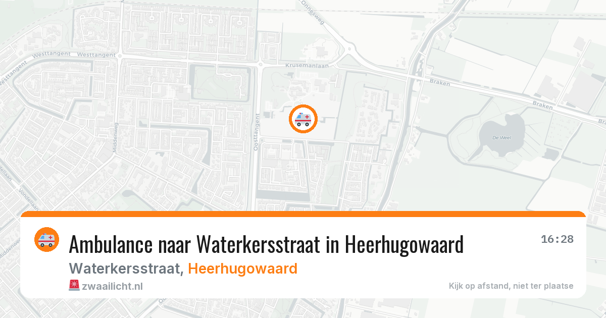 Ambulance naar Waterkersstraat in Heerhugowaard — 25 mei 2026