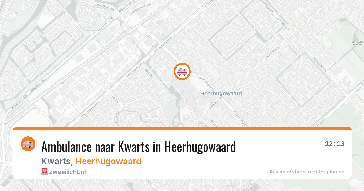 Ambulance naar Kwarts in Heerhugowaard — 28 apr 2026