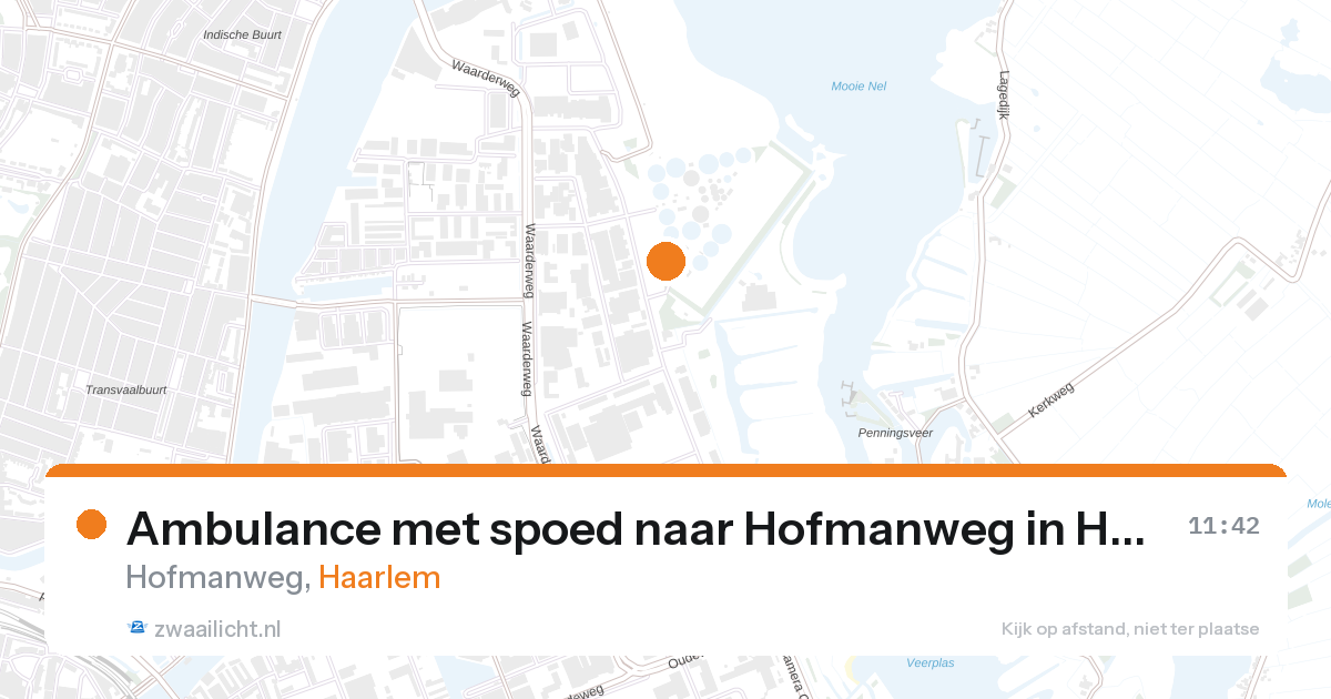 Ambulance met spoed naar Hofmanweg in Haarlem — 27 aug 2026