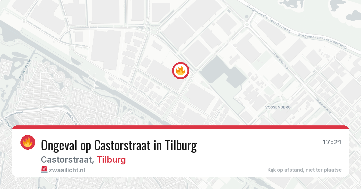 Ongeval op Castorstraat in Tilburg — 8 jun 2026