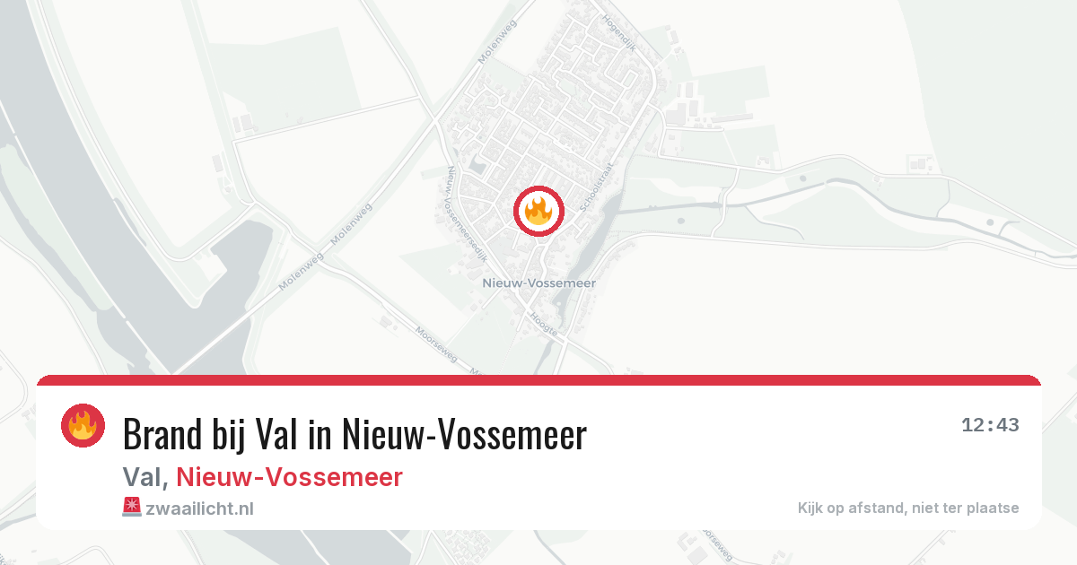 Brand bij Val in Nieuw-Vossemeer — 28 mrt 2026