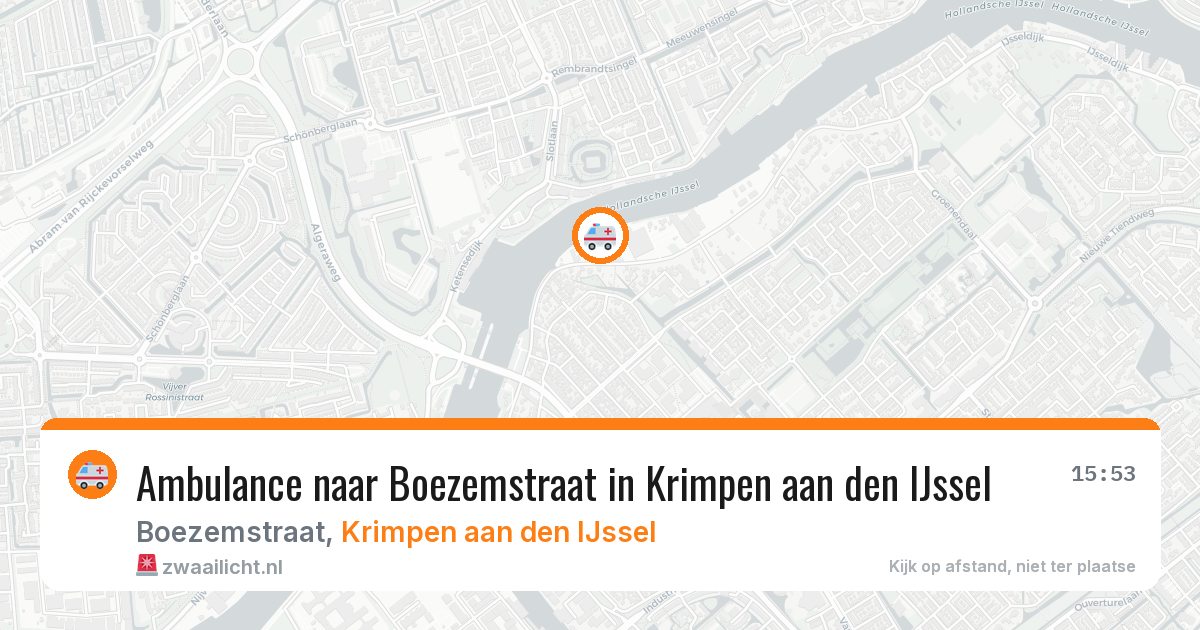 Ambulance naar Boezemstraat in Krimpen aan den IJssel — 17 mei 2026