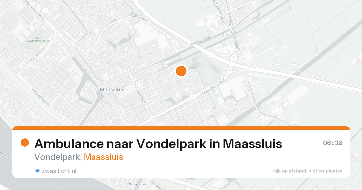 Ambulance naar Vondelpark in Maassluis — 21 aug 2026