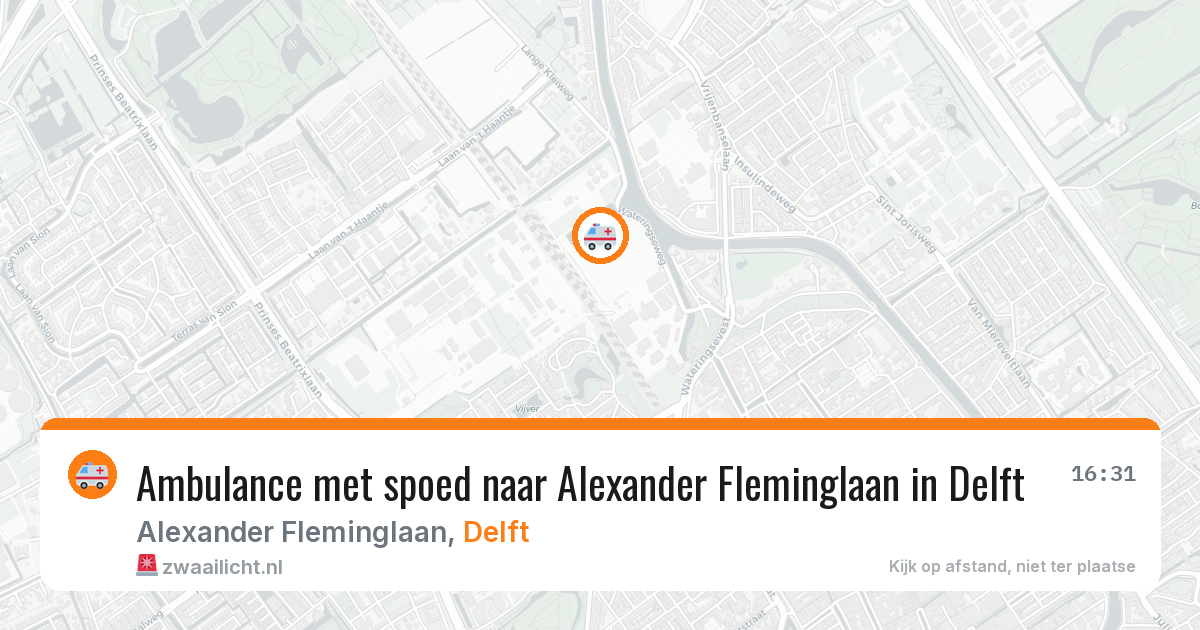 Ambulance met spoed naar Alexander Fleminglaan in Delft — 20 mei 2026