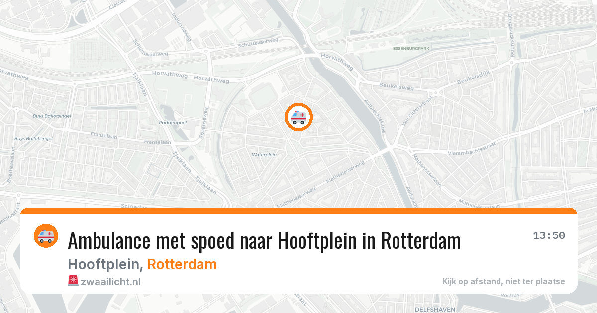 Ambulance met spoed naar Hooftplein in Rotterdam — 17 mrt 2026