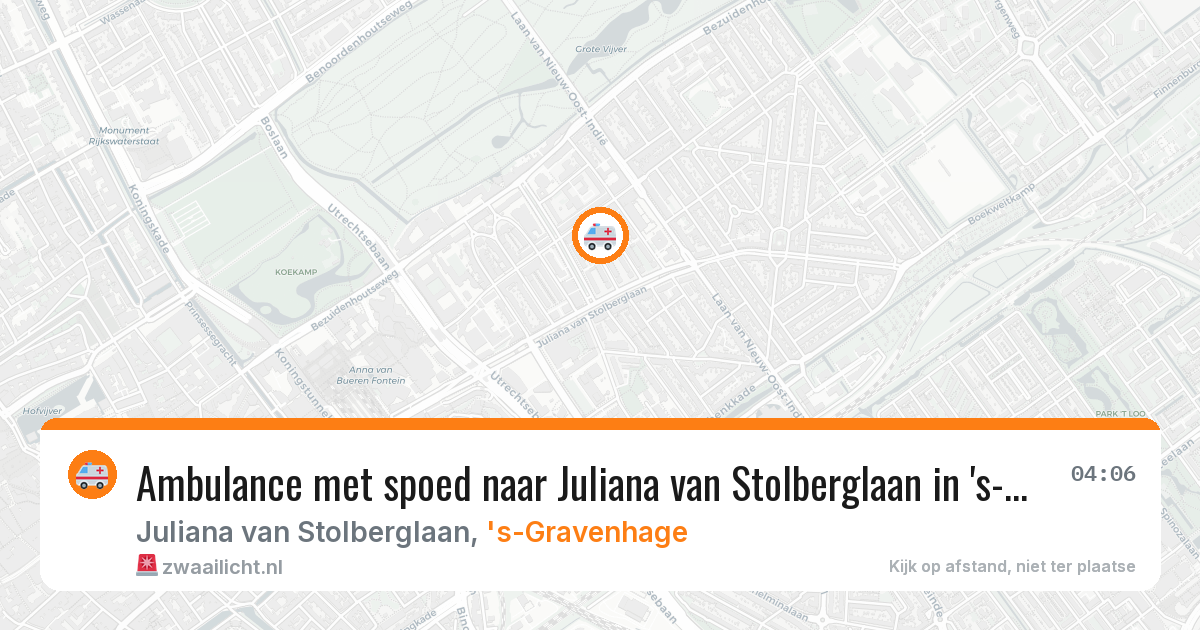 Ambulance met spoed naar Juliana van Stolberglaan in 's-Gravenhage — 30 jan 2026