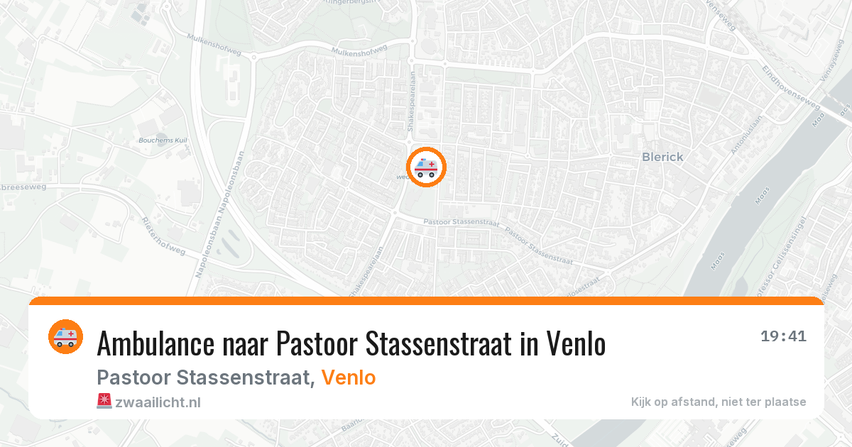 Ambulance naar Pastoor Stassenstraat in Venlo — 26 mei 2026