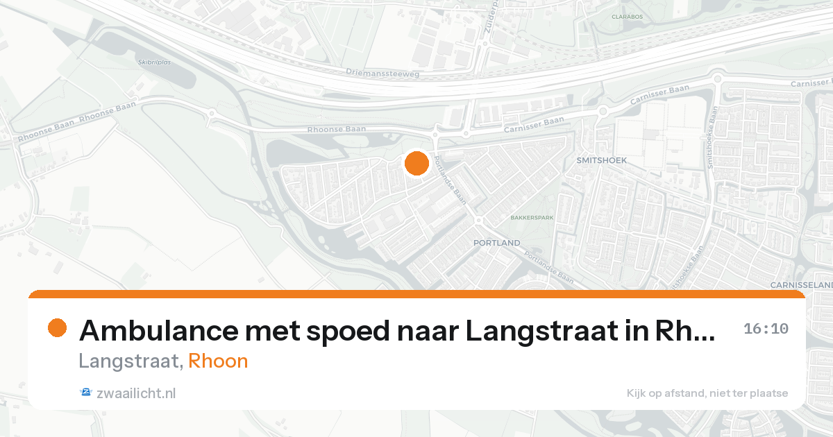 Ambulance met spoed naar Langstraat in Rhoon — 27 mei 2026