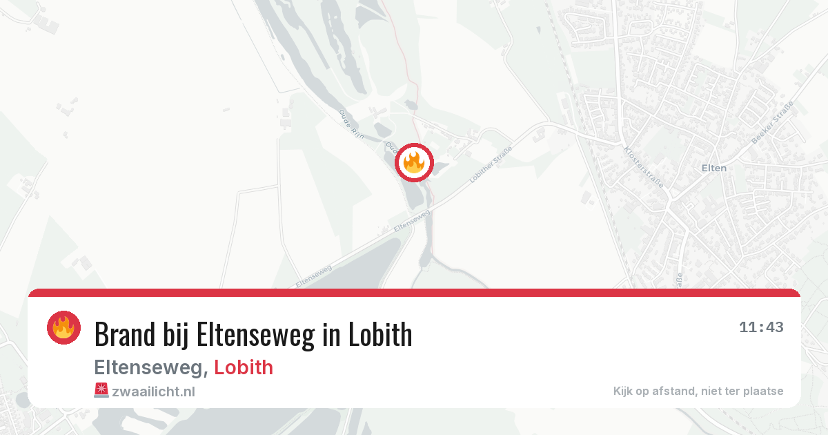 Brand bij Eltenseweg in Lobith — 13 jul 2026