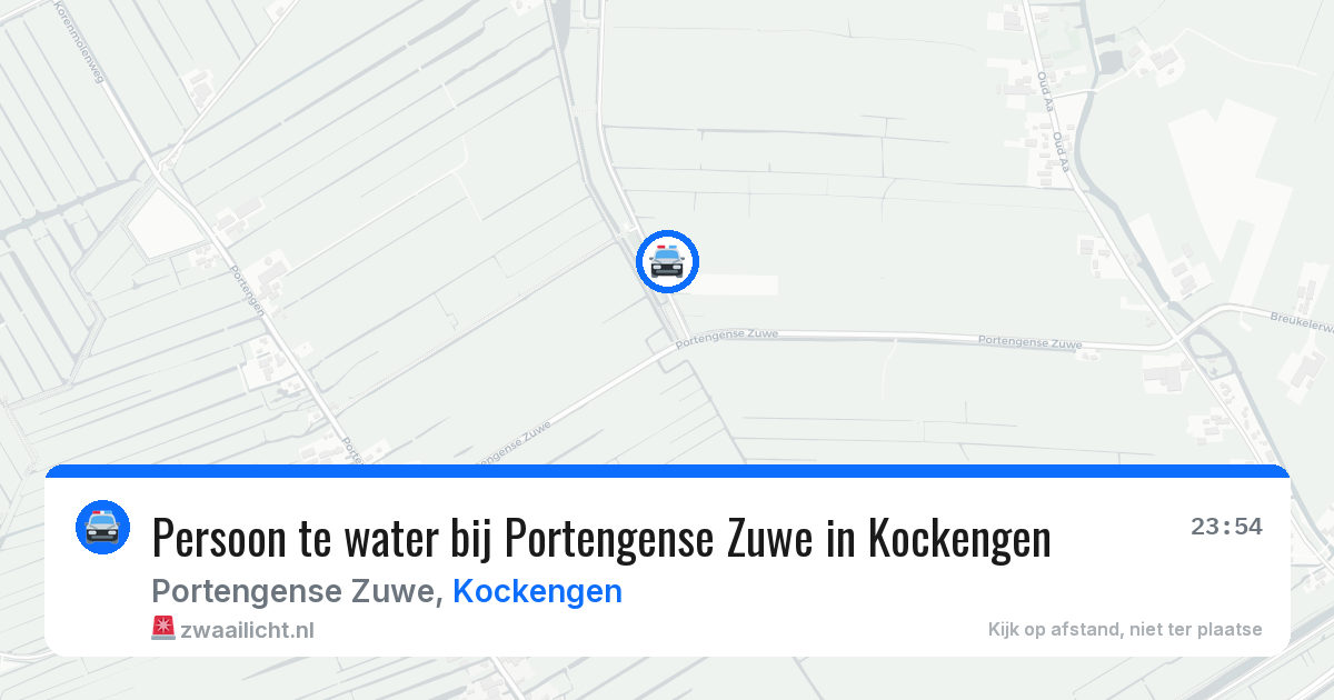 Persoon te water bij Portengense Zuwe in Kockengen — 23 mrt 2026