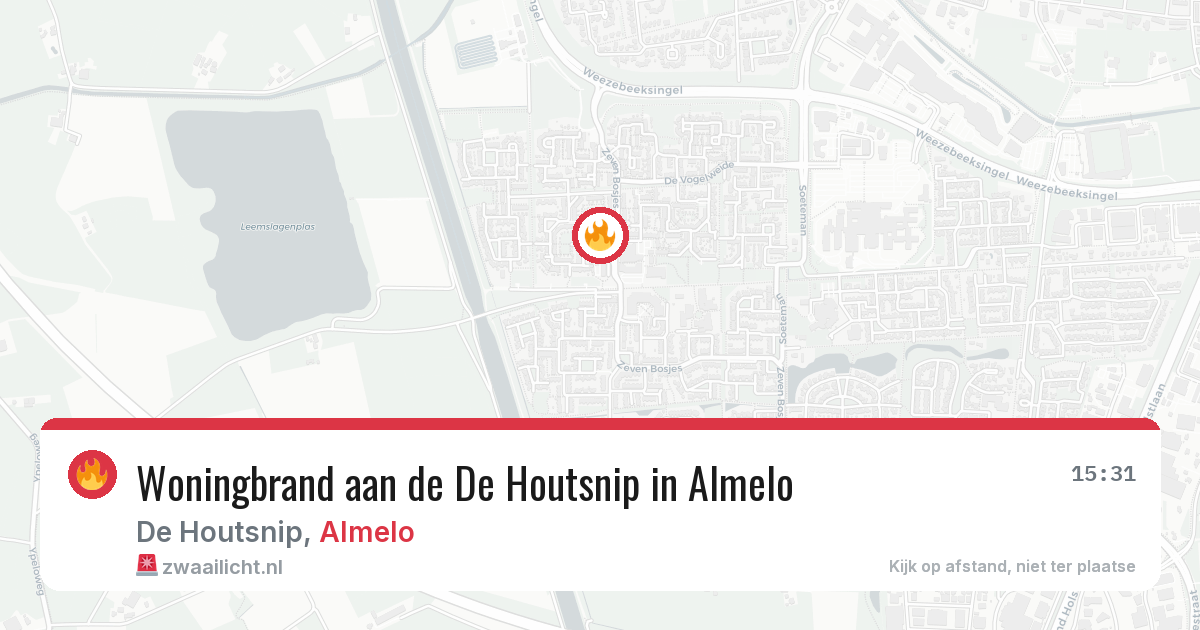 Woningbrand aan de De Houtsnip in Almelo — 11 mei 2026