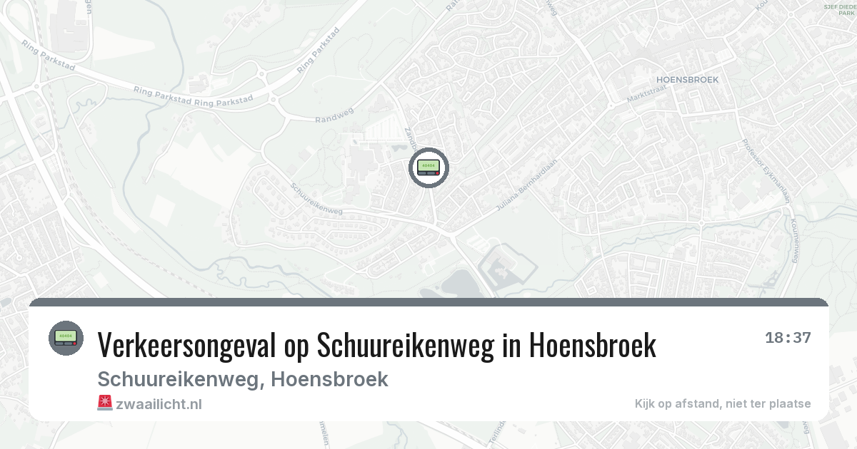 Verkeersongeval op Schuureikenweg in Hoensbroek — 5 aug 2026