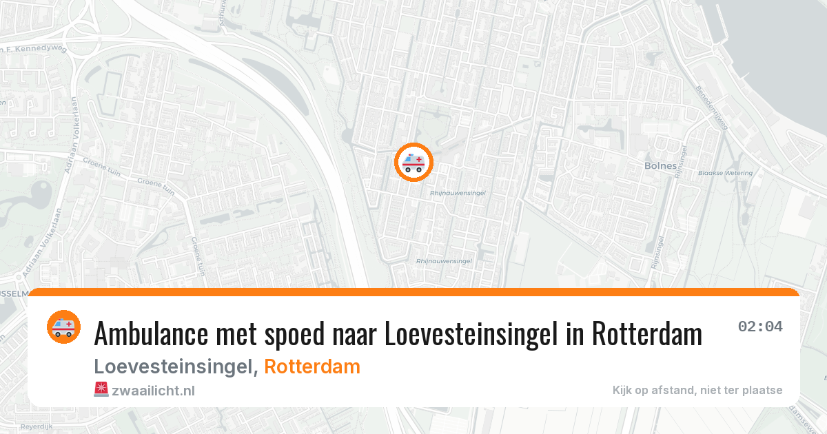Ambulance met spoed naar Loevesteinsingel in Rotterdam — 15 aug 2026