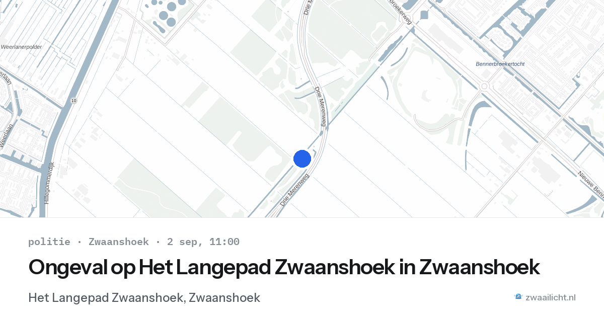 Ongeval op Het Langepad Zwaanshoek in Zwaanshoek — 2 sep 2026