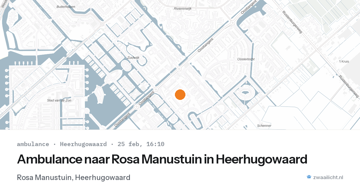 Ambulance naar Rosa Manustuin in Heerhugowaard — 25 feb 2026