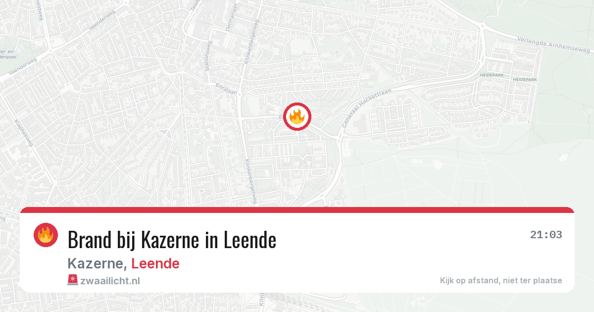 Brand bij Kazerne in Leende — 9 jun 2026