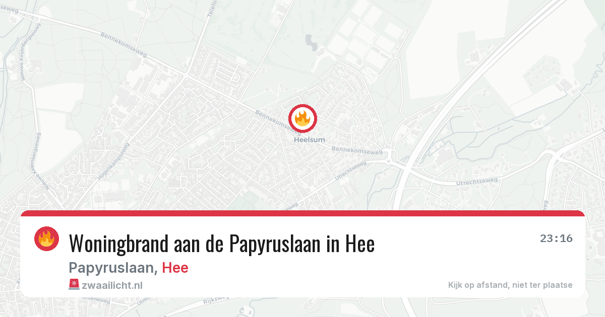 Woningbrand aan de Papyruslaan in Hee — 30 jan 2026