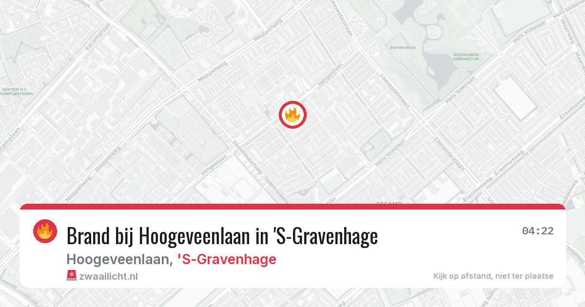 Brand bij Hoogeveenlaan in 'S-Gravenhage — 16 jun 2026