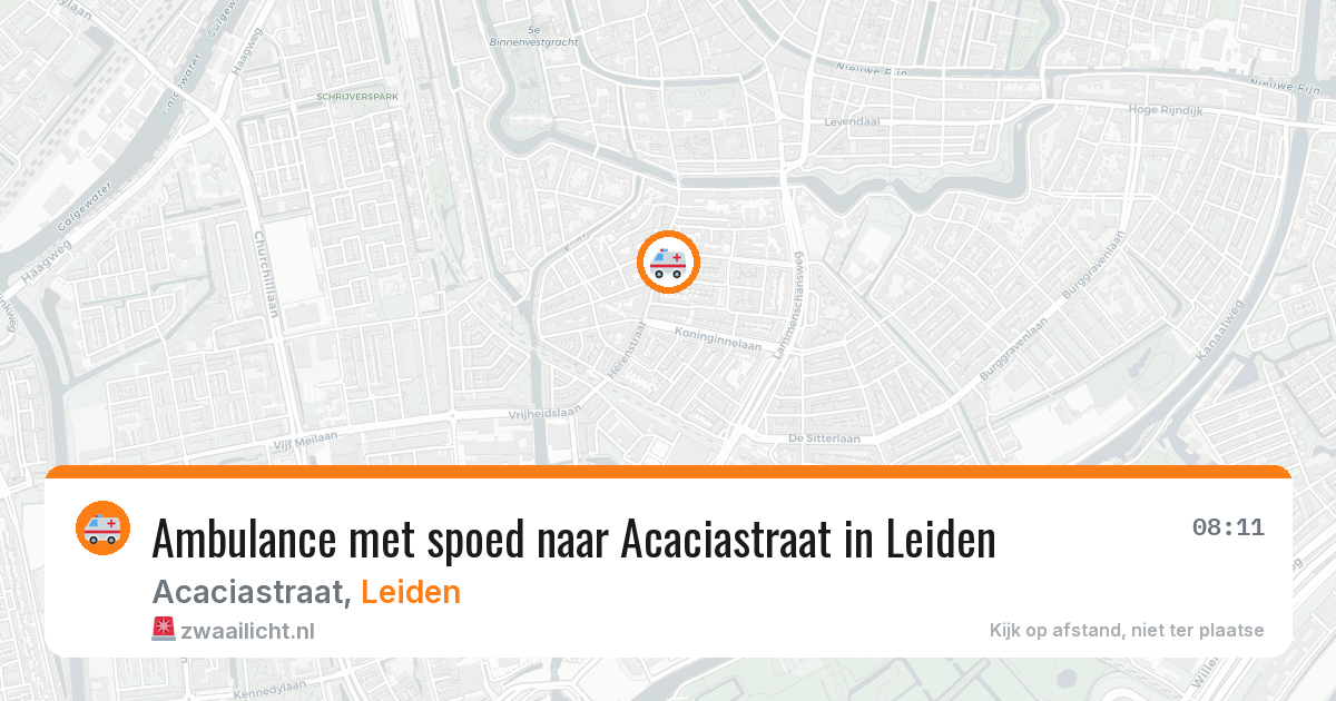 Ambulance met spoed naar Acaciastraat in Leiden — 7 jun 2026