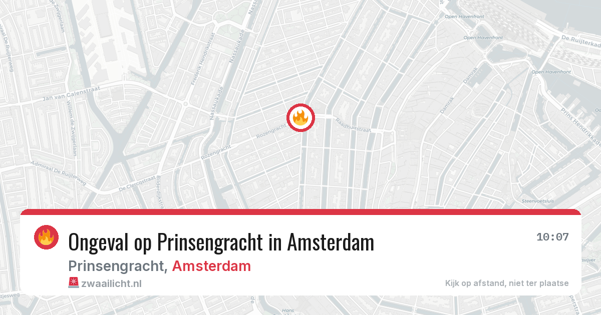Ongeval op Prinsengracht in Amsterdam — 5 mei 2026