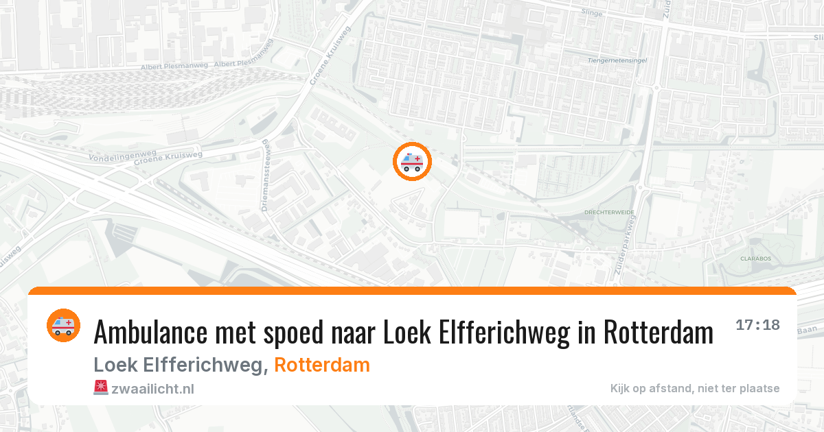 Ambulance met spoed naar Loek Elfferichweg in Rotterdam — 9 aug 2026