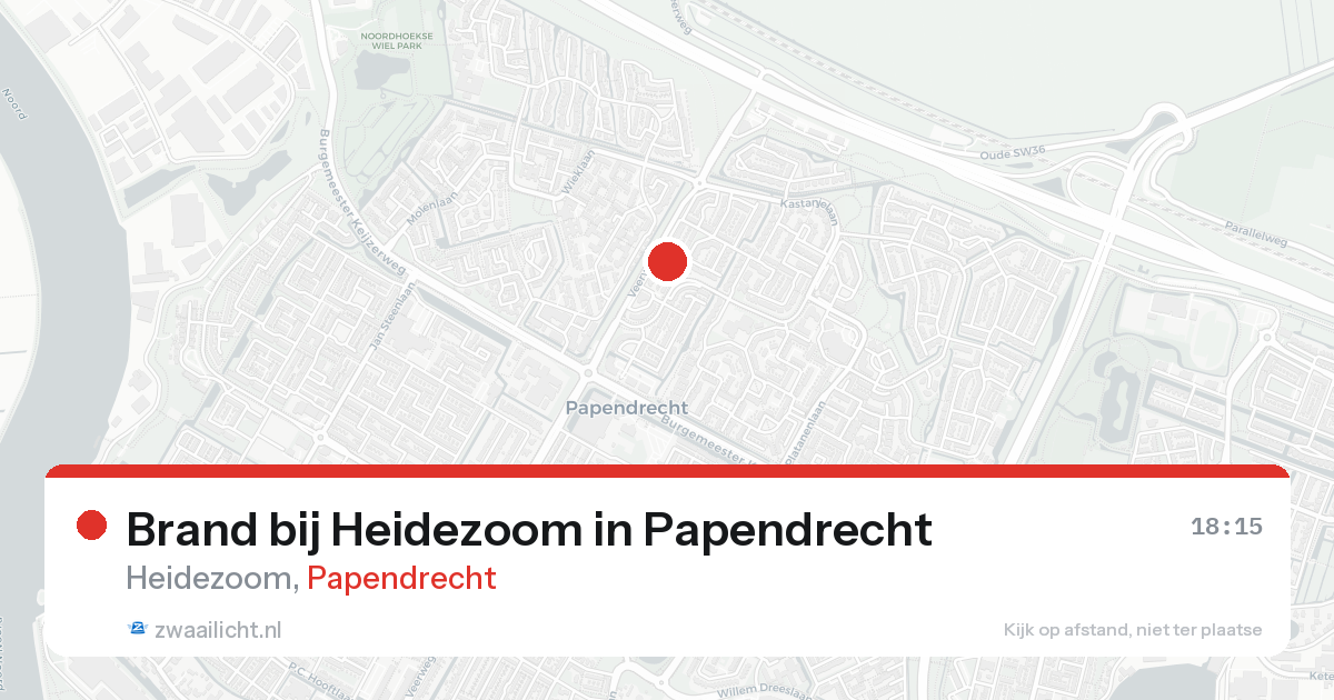 Brand bij Heidezoom in Papendrecht — 3 apr 2026