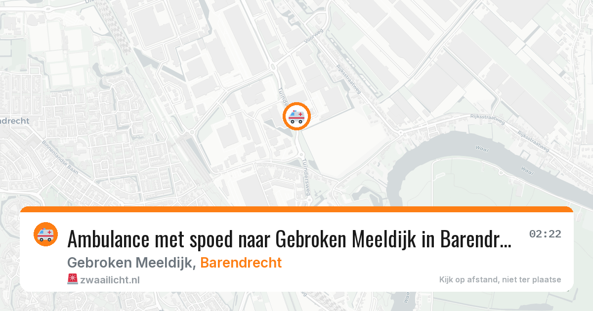 Ambulance met spoed naar Gebroken Meeldijk in Barendrecht — 1 apr 2026