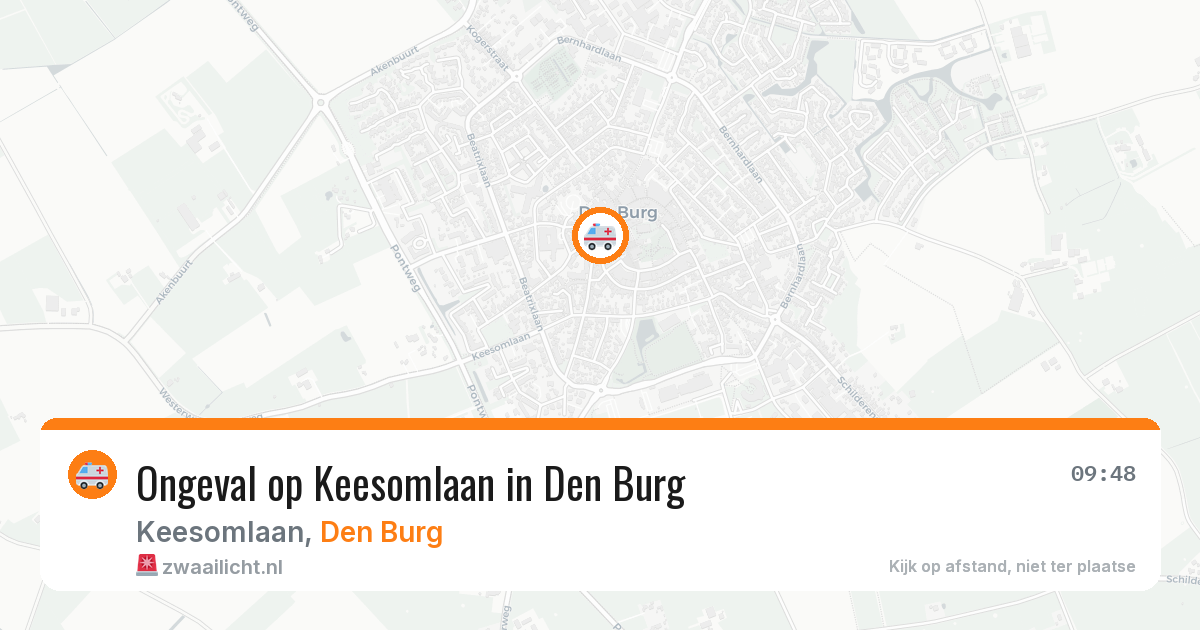 Ongeval op Keesomlaan in Den Burg — 15 feb 2026