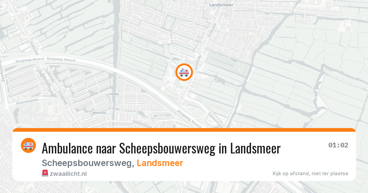 Ambulance naar Scheepsbouwersweg in Landsmeer — 22 mrt 2026