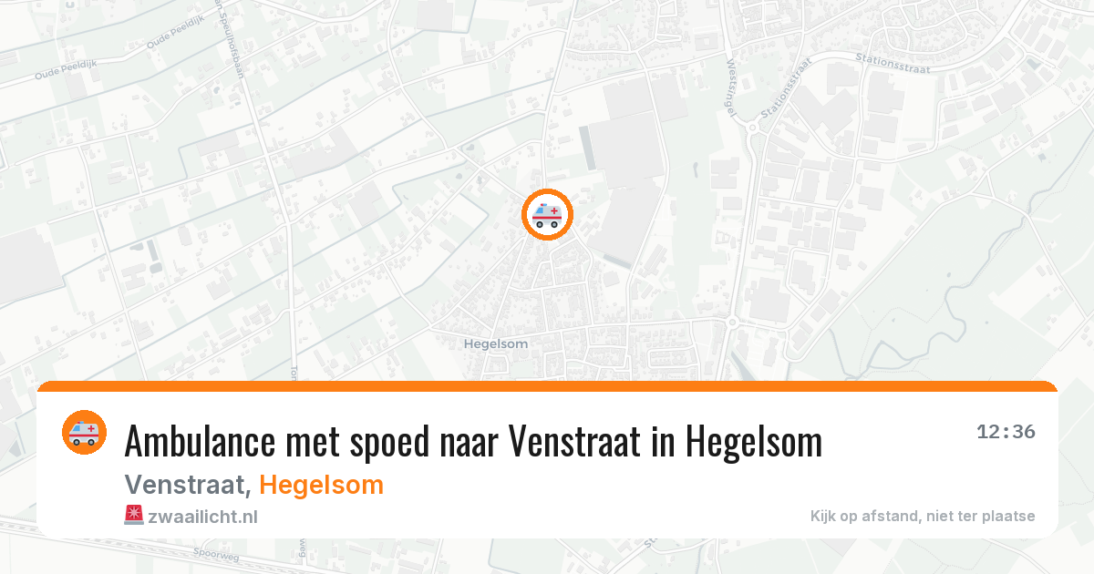 Ambulance met spoed naar Venstraat in Hegelsom — 25 mei 2026