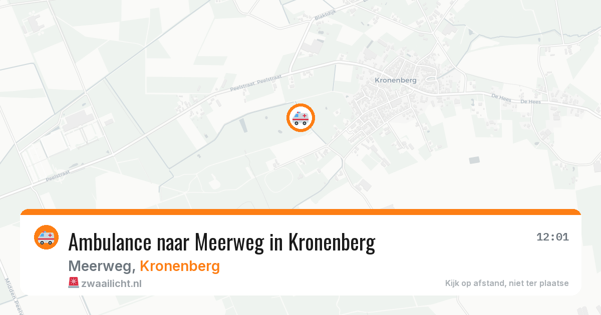 Ambulance naar Meerweg in Kronenberg — 27 jul 2026