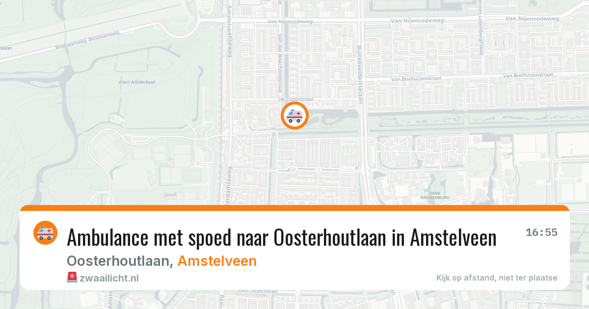 Ambulance met spoed naar Oosterhoutlaan in Amstelveen — 12 aug 2026