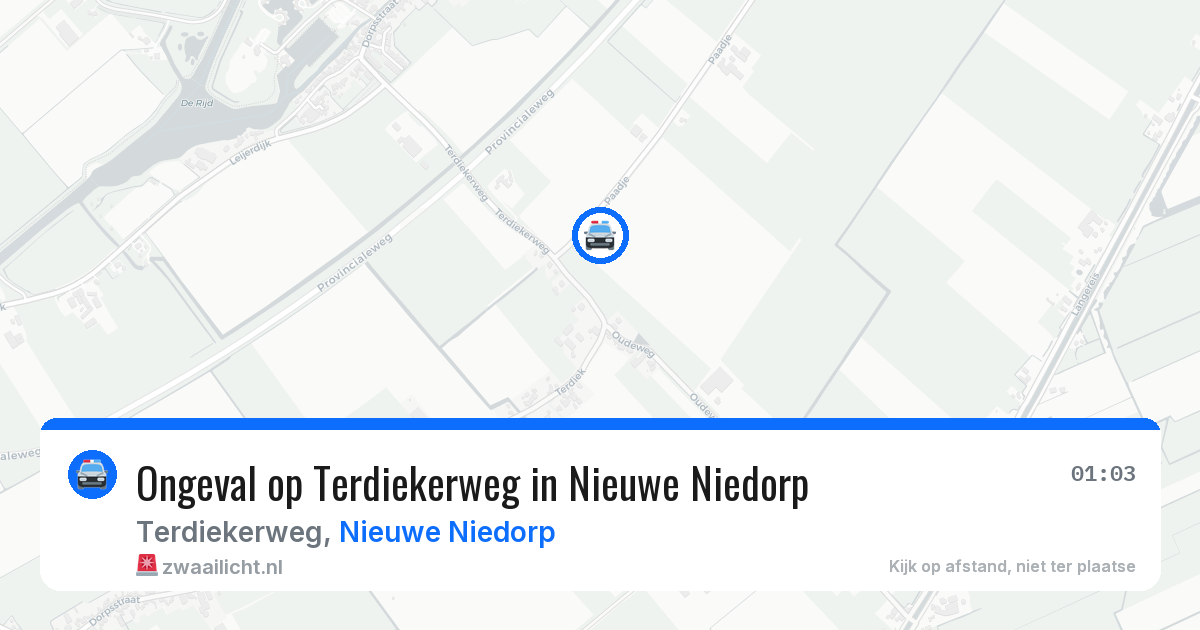 Ongeval op Terdiekerweg in Nieuwe Niedorp — 4 jul 2026