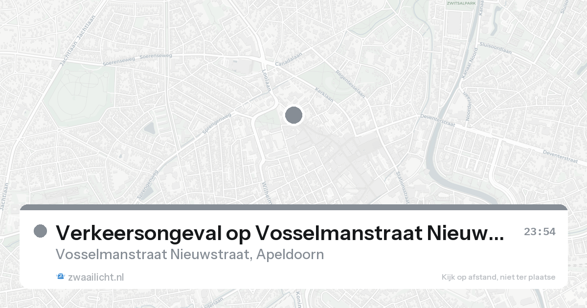 Verkeersongeval op Vosselmanstraat Nieuwstraat in Apeldoorn — 30 jan 2026