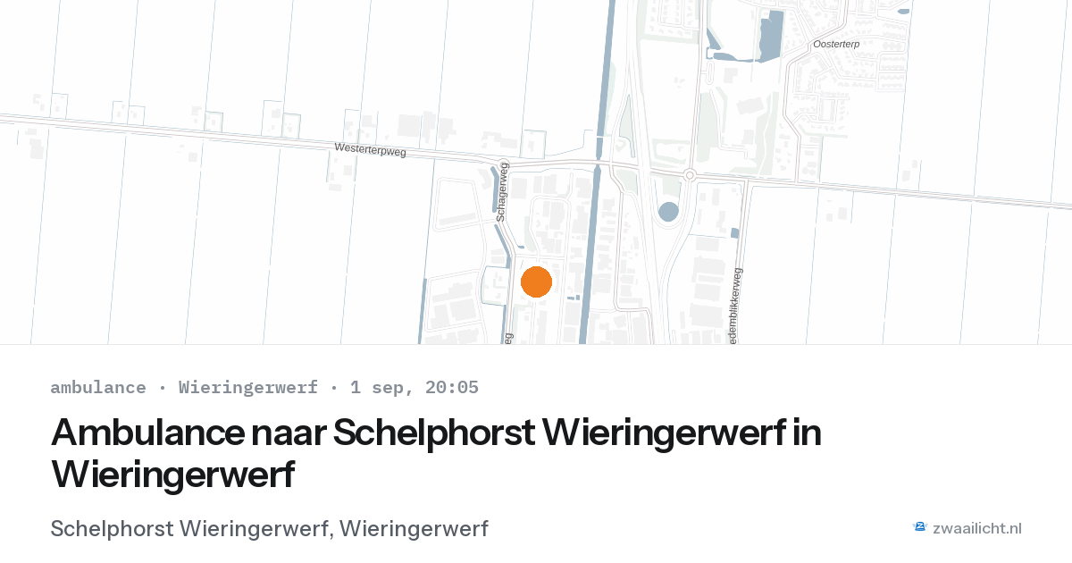 Ambulance naar Schelphorst Wieringerwerf in Wieringerwerf — 1 sep 2026