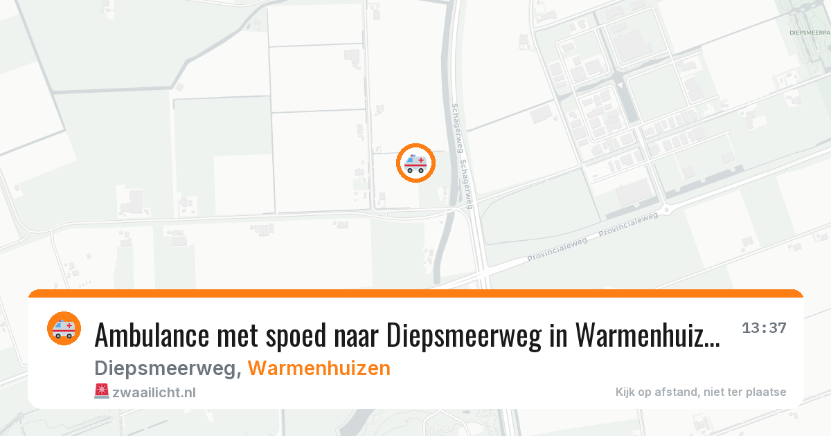 Ambulance met spoed naar Diepsmeerweg in Warmenhuizen — 28 jan 2026