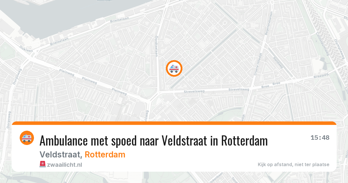 Ambulance met spoed naar Veldstraat in Rotterdam — 12 jun 2026