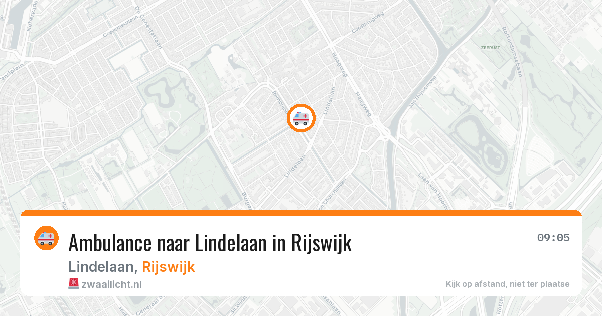 Ambulance naar Lindelaan in Rijswijk — 13 aug 2026