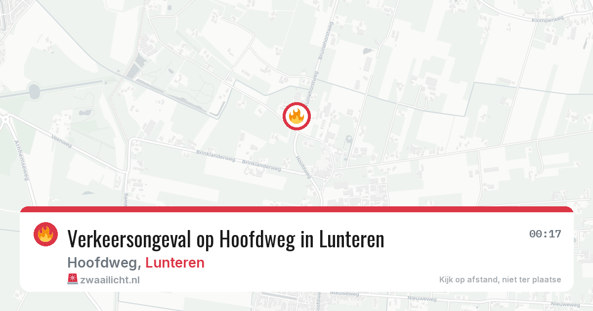 Verkeersongeval op Hoofdweg in Lunteren — 16 mei 2026