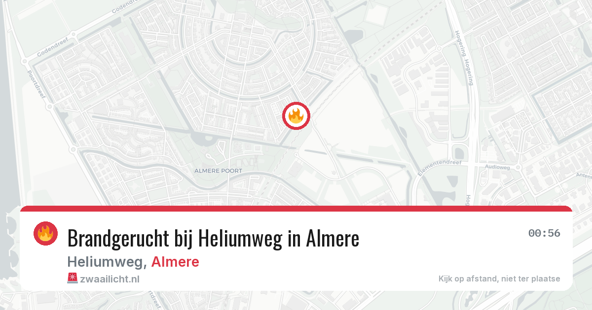 Brandgerucht bij Heliumweg in Almere — 23 mei 2026