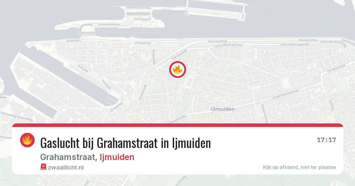 Gaslucht bij Grahamstraat in Ijmuiden — 23 apr 2026