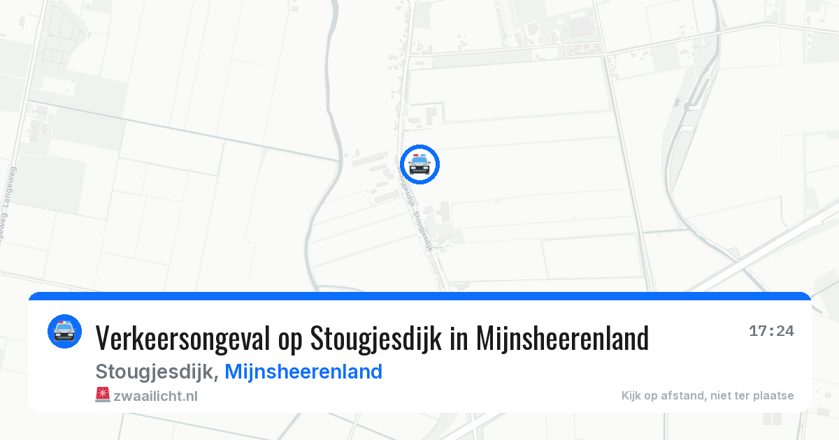 Verkeersongeval op Stougjesdijk in Mijnsheerenland — 11 mei 2026