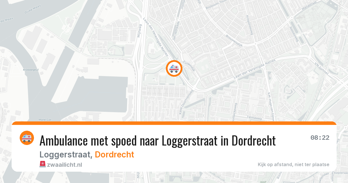 Ambulance met spoed naar Loggerstraat in Dordrecht — 1 apr 2026