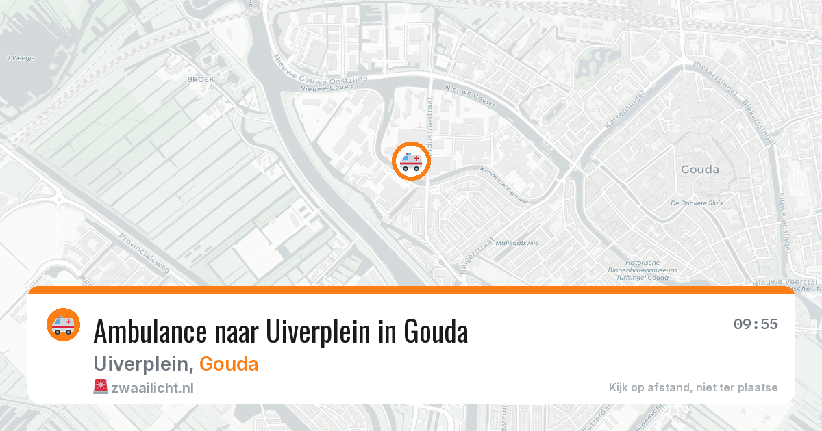 Ambulance naar Uiverplein in Gouda — 11 aug 2026