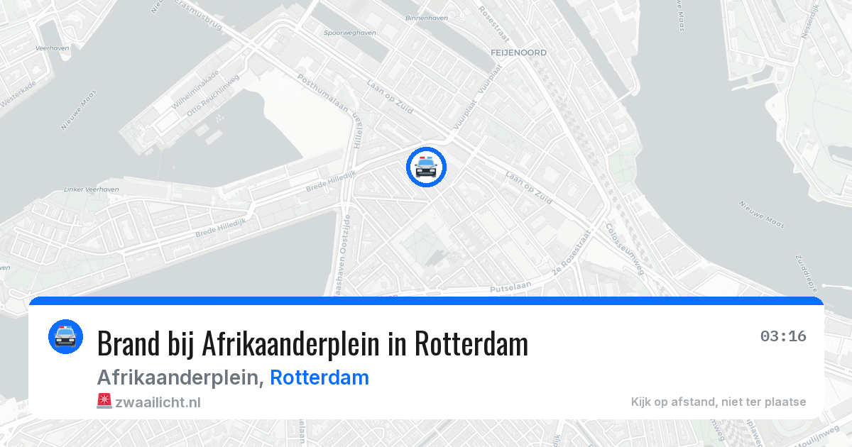 Brand bij Afrikaanderplein in Rotterdam — 26 mei 2026
