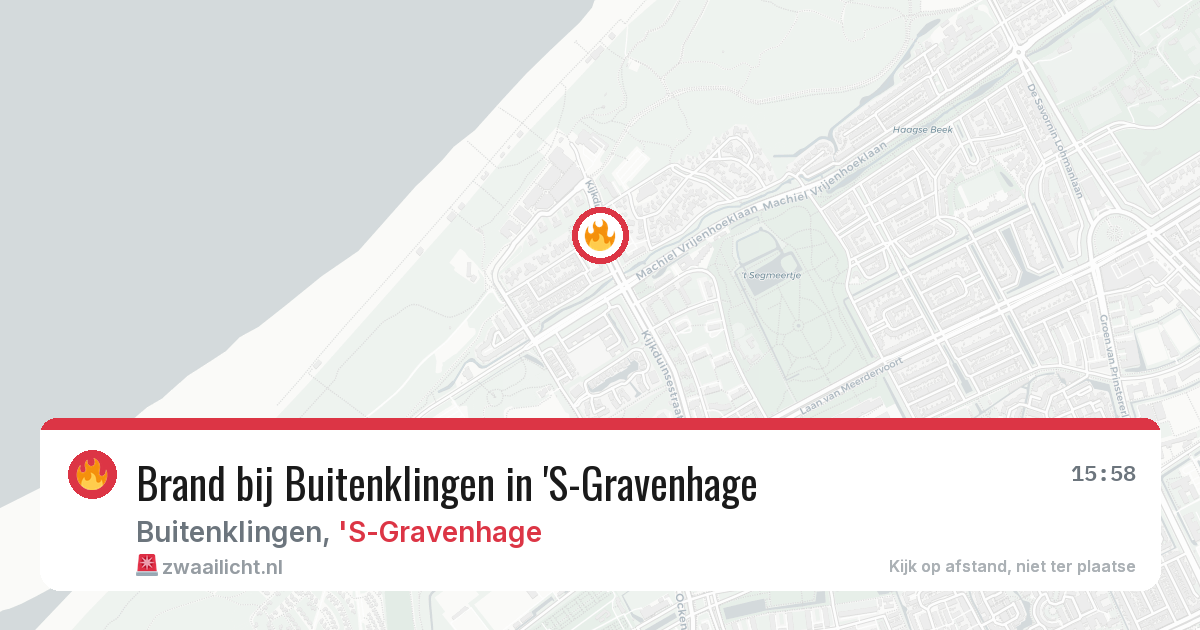 Brand bij Buitenklingen in 'S-Gravenhage — 10 aug 2026