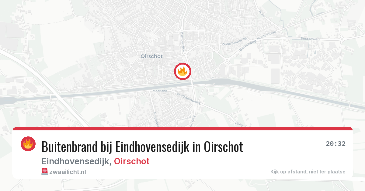 Buitenbrand bij Eindhovensedijk in Oirschot — 8 aug 2026