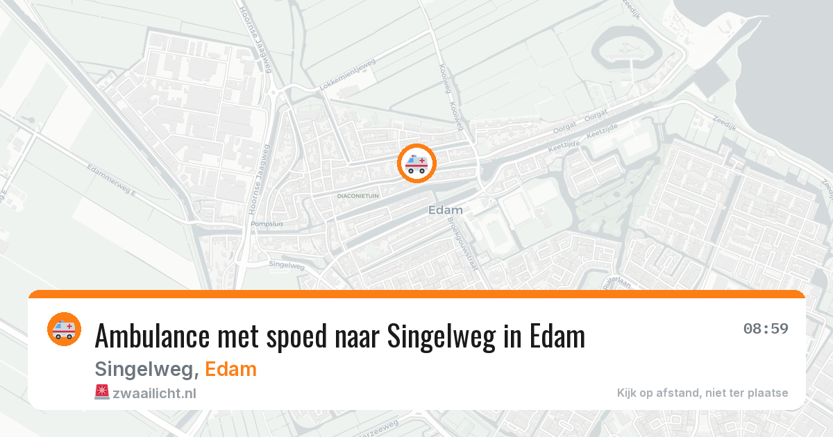 Ambulance met spoed naar Singelweg in Edam — 29 jan 2026